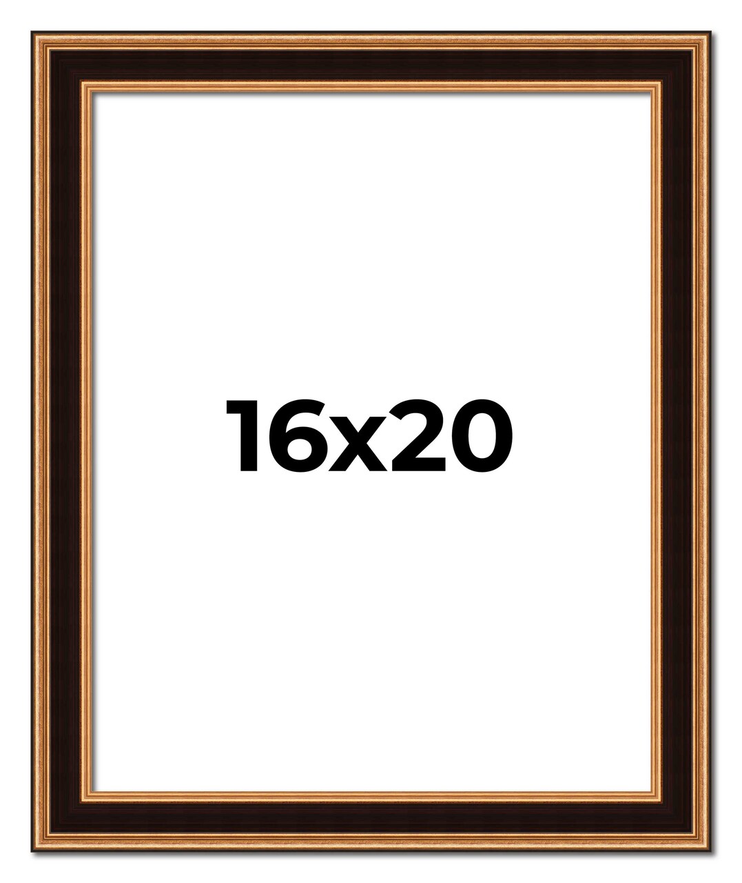 Weathered Gold Picture Frame - UV Acrylic, Foam Board Backing, Hanging Hardware